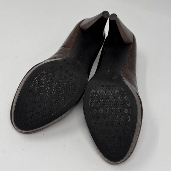 Antonio Melani Womens Metallic Bronze Embossed Leather Heel Pump Size 7.5 - Picture 10 of 12